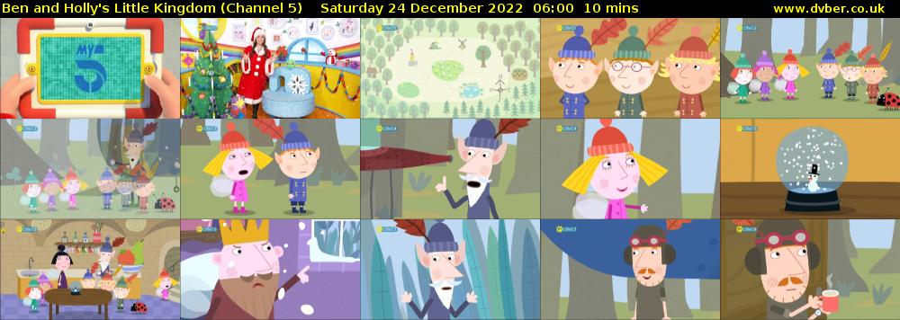 Ben and Holly's Little Kingdom (Channel 5) Saturday 24 December 2022 06:00 - 06:10