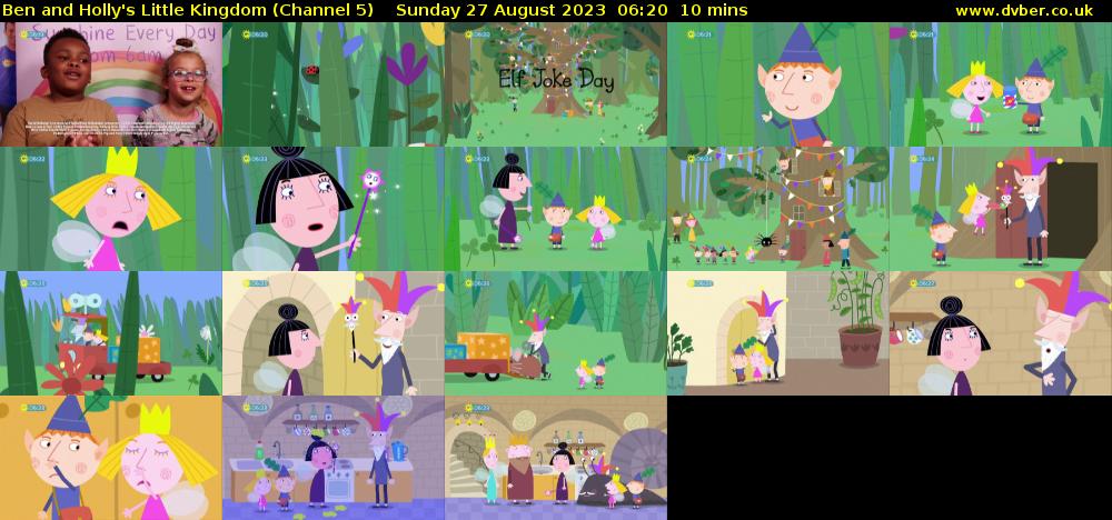 Ben and Holly's Little Kingdom (Channel 5) Sunday 27 August 2023 06:20 - 06:30