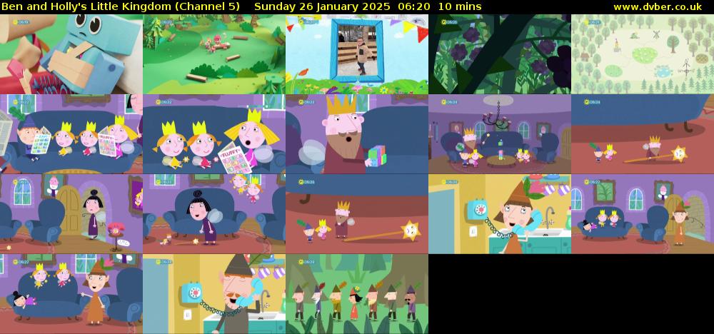 Ben and Holly's Little Kingdom (Channel 5) Sunday 26 January 2025 06:20 - 06:30