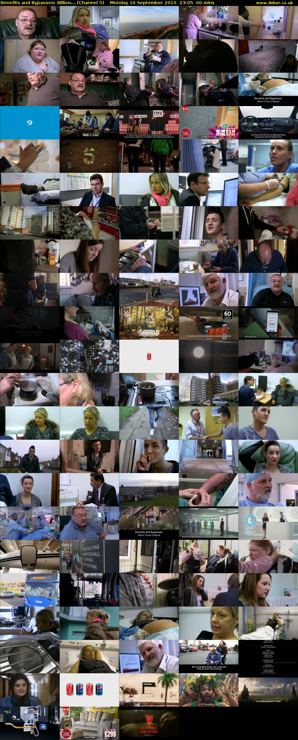 Benefits and Bypasses: Billion... (Channel 5) Monday 16 September 2019 23:05 - 00:05