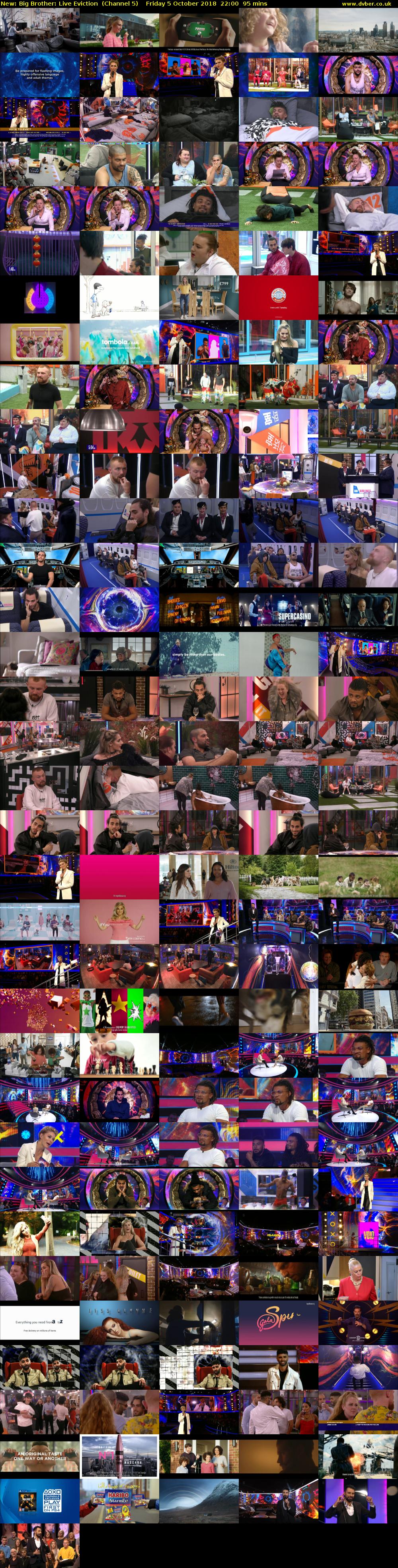 Big Brother: Live Eviction (Channel 5) Friday 5 October 2018 22:00 - 23:35