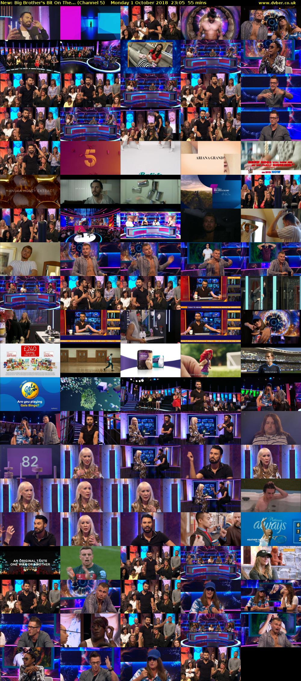 Big Brother's Bit On The... (Channel 5) Monday 1 October 2018 23:05 - 00:00