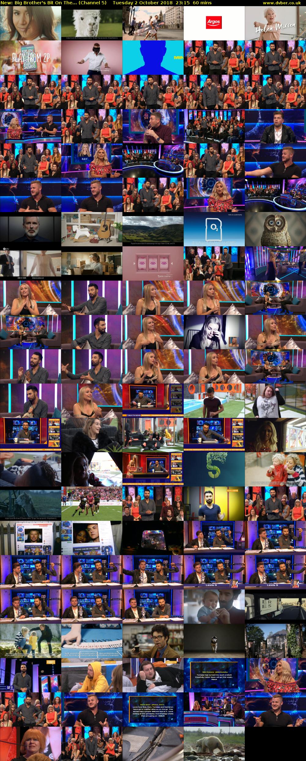 Big Brother's Bit On The... (Channel 5) Tuesday 2 October 2018 23:15 - 00:15