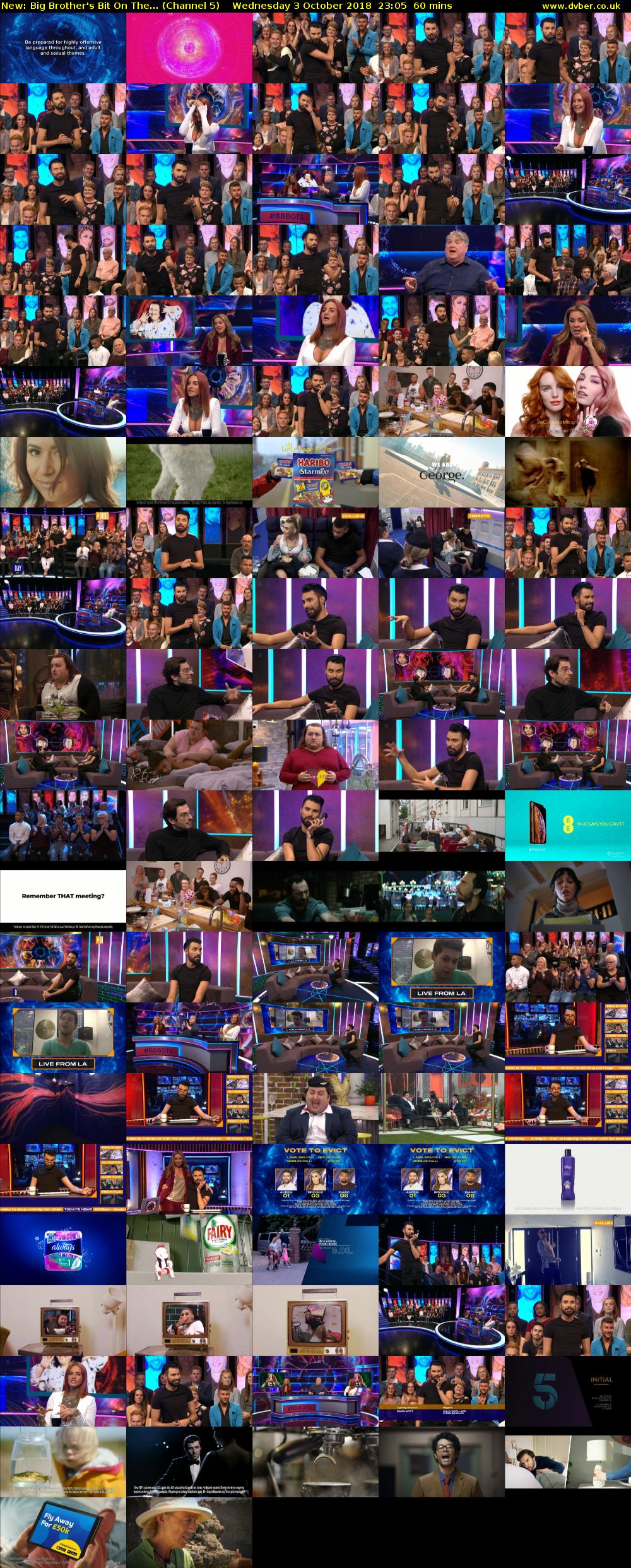 Big Brother's Bit On The... (Channel 5) Wednesday 3 October 2018 23:05 - 00:05