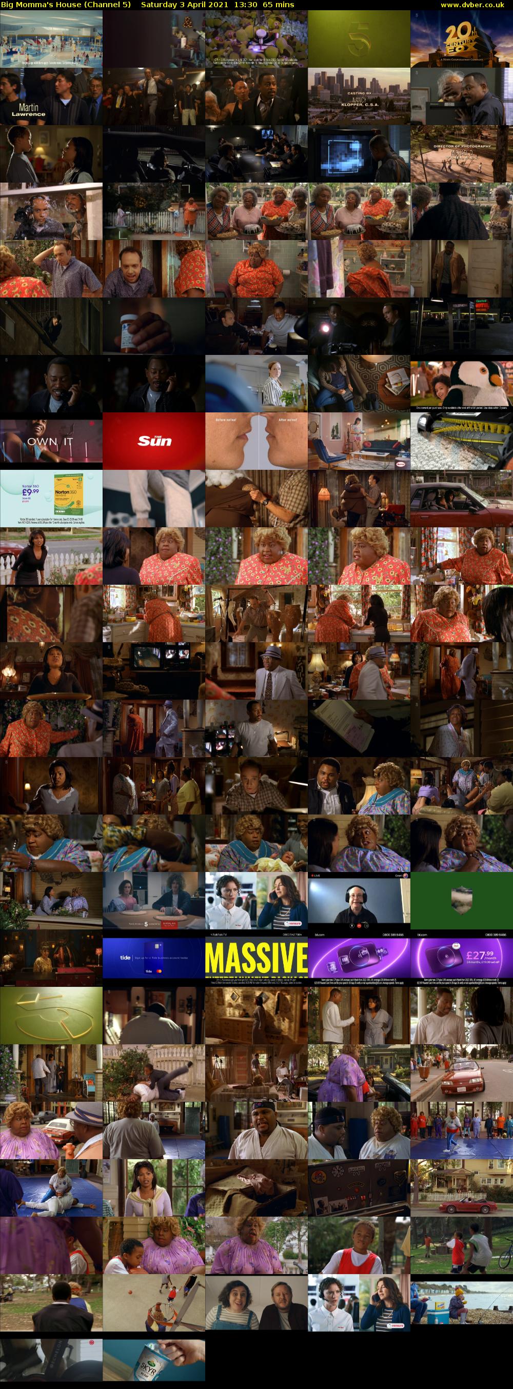 Big Momma's House (Channel 5) Saturday 3 April 2021 13:30 - 14:35