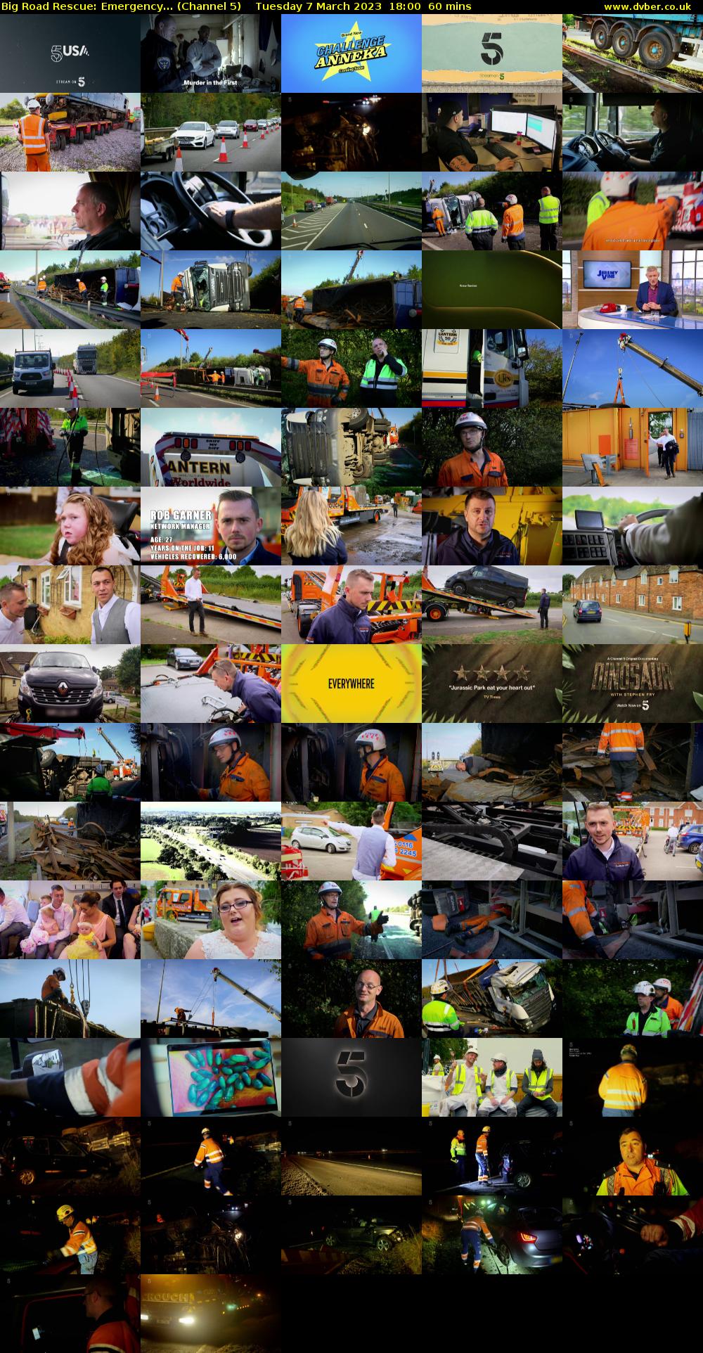 Big Road Rescue: Emergency... (Channel 5) Tuesday 7 March 2023 18:00 - 19:00