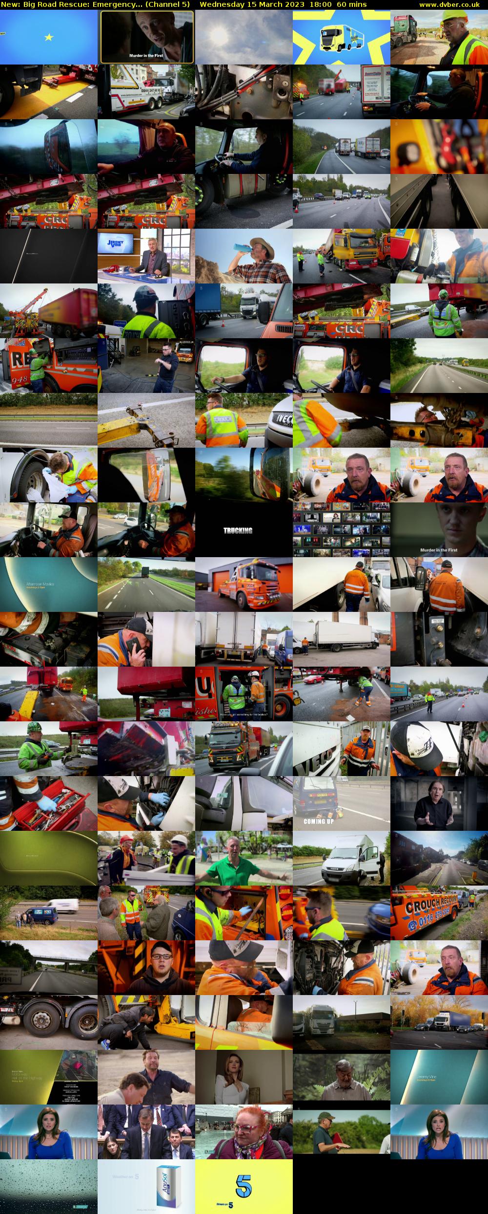 Big Road Rescue: Emergency... (Channel 5) Wednesday 15 March 2023 18:00 - 19:00