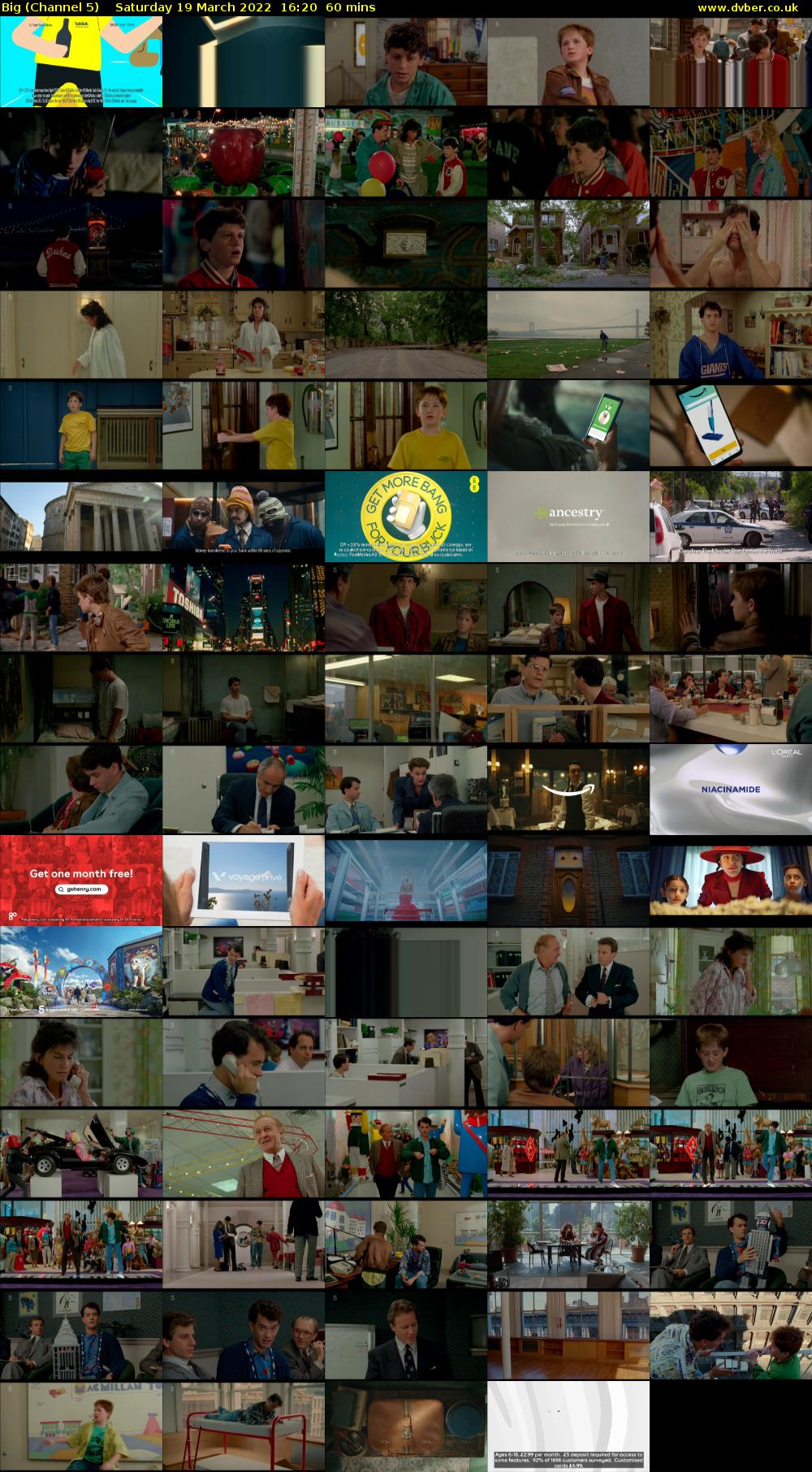 Big (Channel 5) Saturday 19 March 2022 16:20 - 17:20
