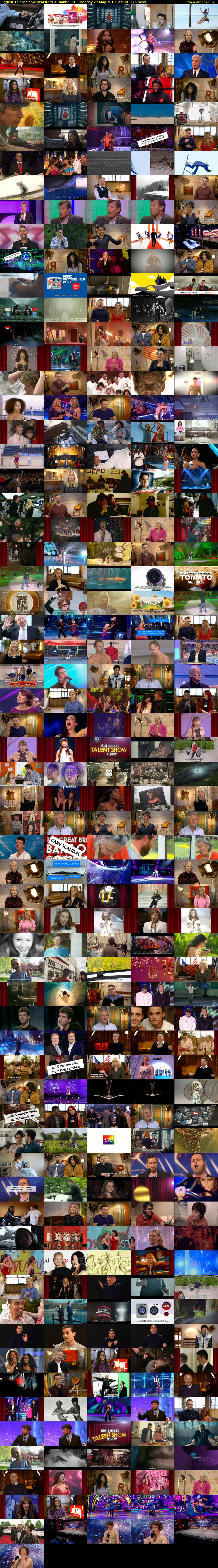 Biggest Talent Show Disasters  (Channel 5) Monday 27 May 2019 22:00 - 00:55