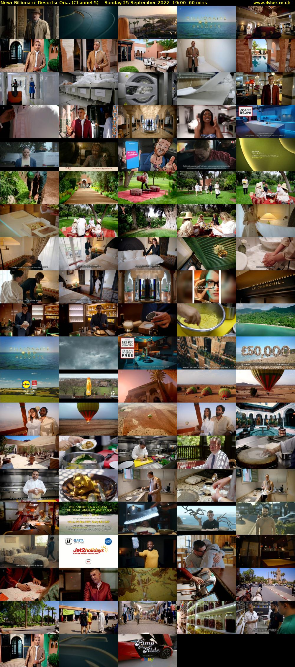 Billionaire Resorts: On... (Channel 5) Sunday 25 September 2022 19:00 - 20:00