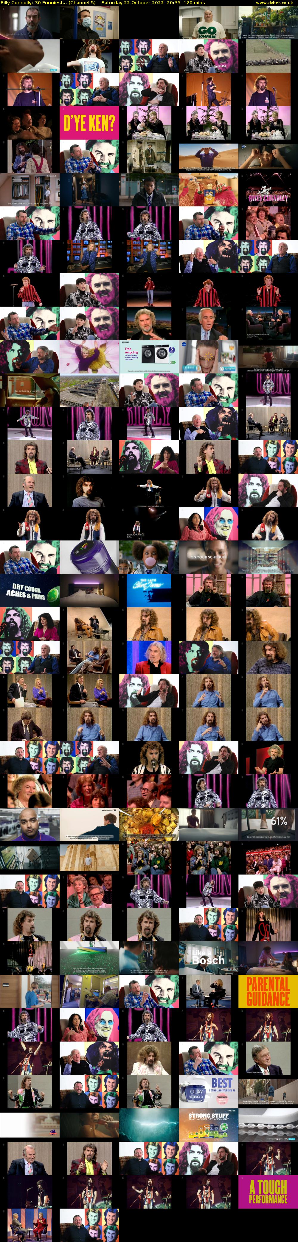 Billy Connolly: 30 Funniest... (Channel 5) Saturday 22 October 2022 20:35 - 22:35