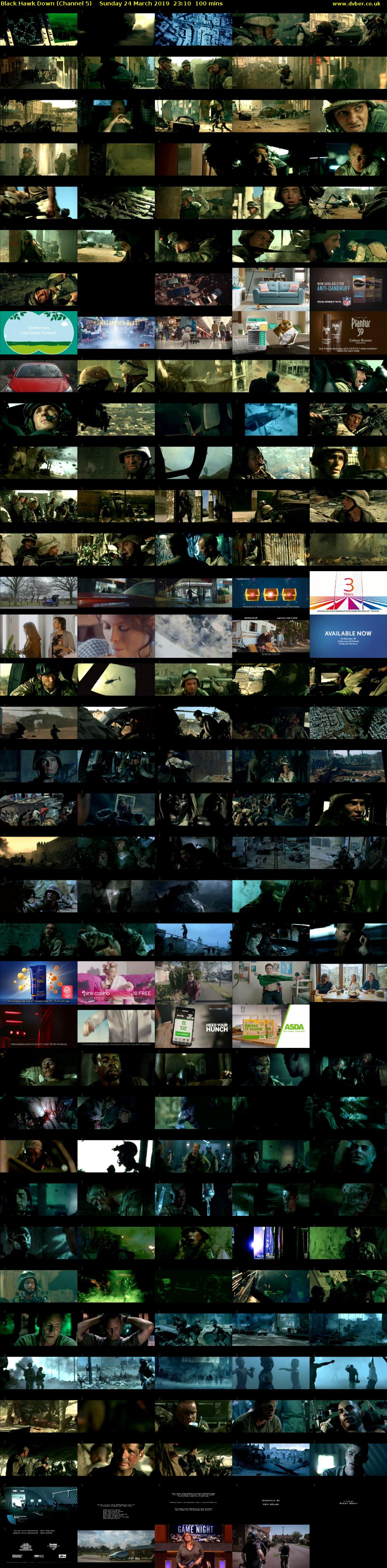Black Hawk Down (Channel 5) Sunday 24 March 2019 23:10 - 00:50