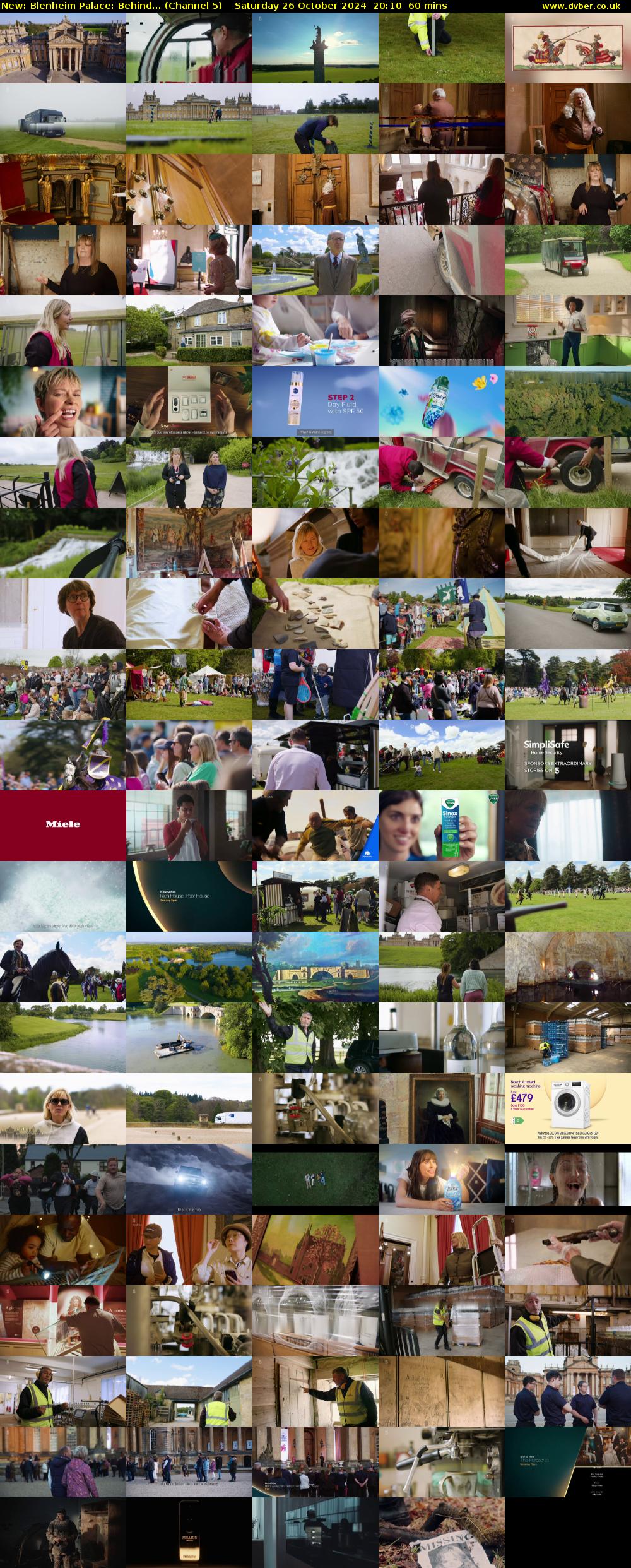 Blenheim Palace: Behind... (Channel 5) Saturday 26 October 2024 20:10 - 21:10