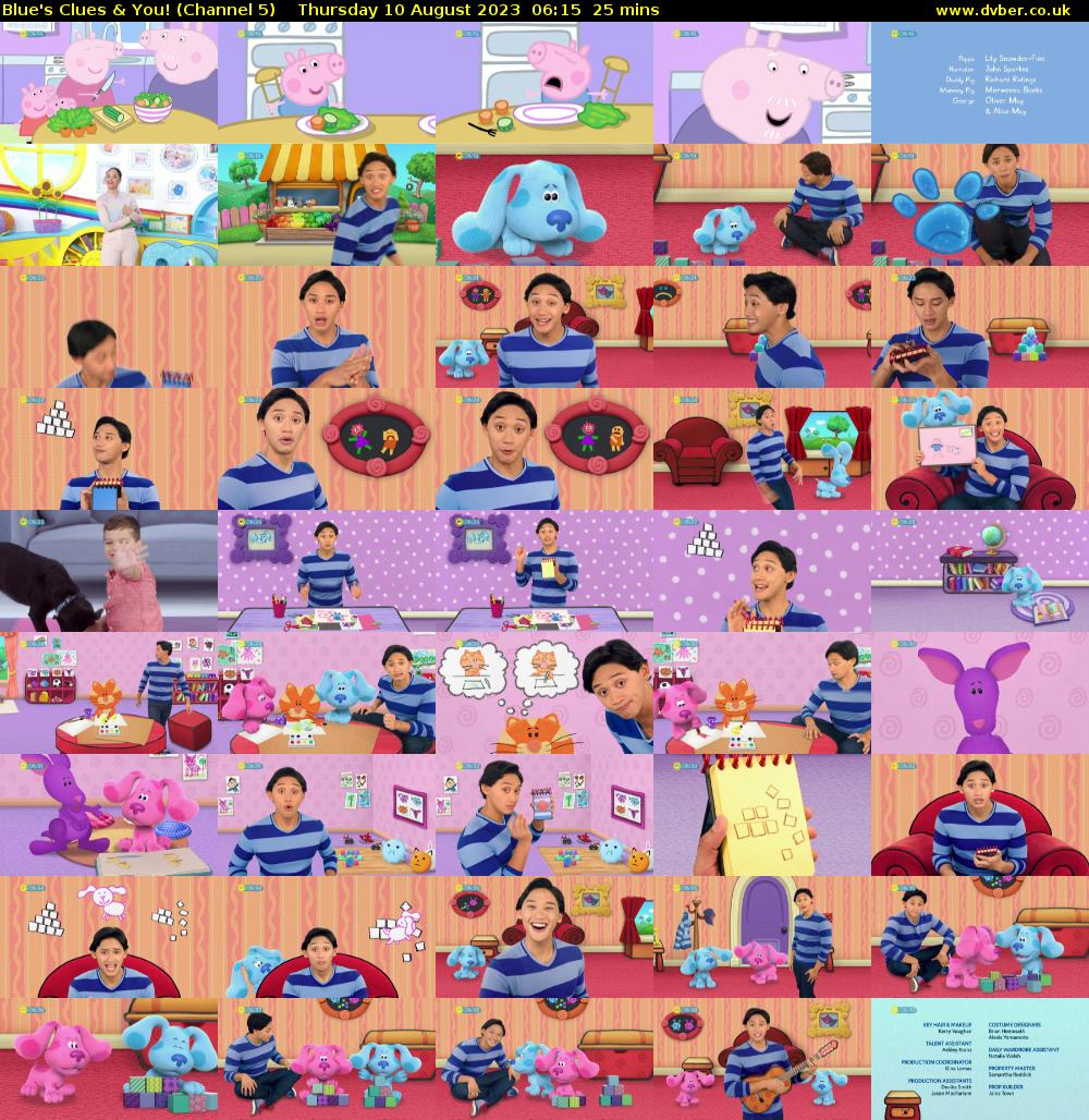 Blue's Clues & You! (Channel 5) Thursday 10 August 2023 06:15 - 06:40