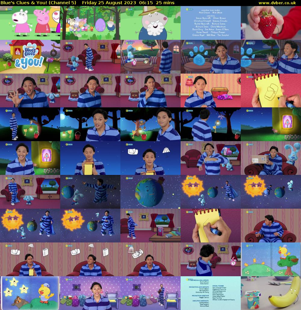 Blue's Clues & You! (Channel 5) Friday 25 August 2023 06:15 - 06:40