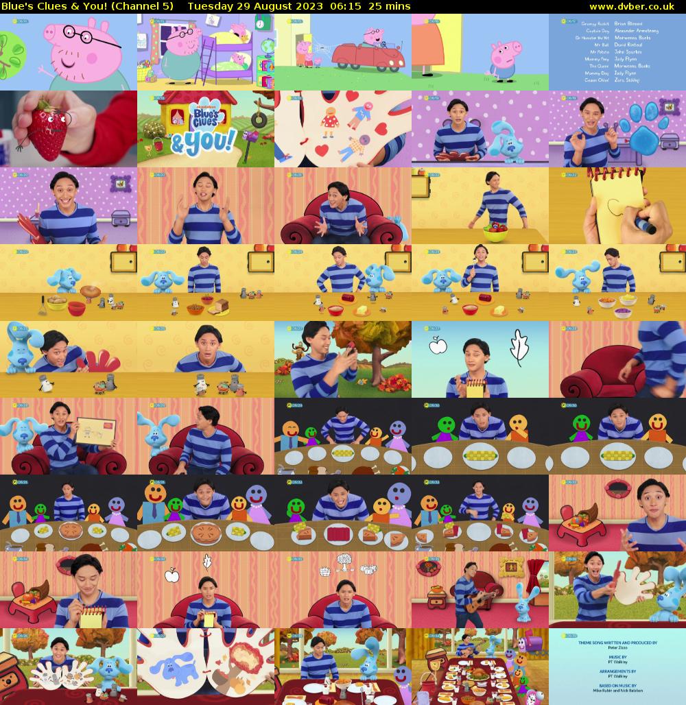Blue's Clues & You! (Channel 5) Tuesday 29 August 2023 06:15 - 06:40