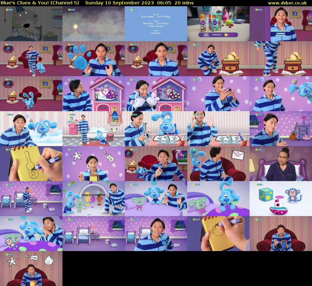 Blue's Clues & You! (Channel 5) Sunday 10 September 2023 06:05 - 06:25