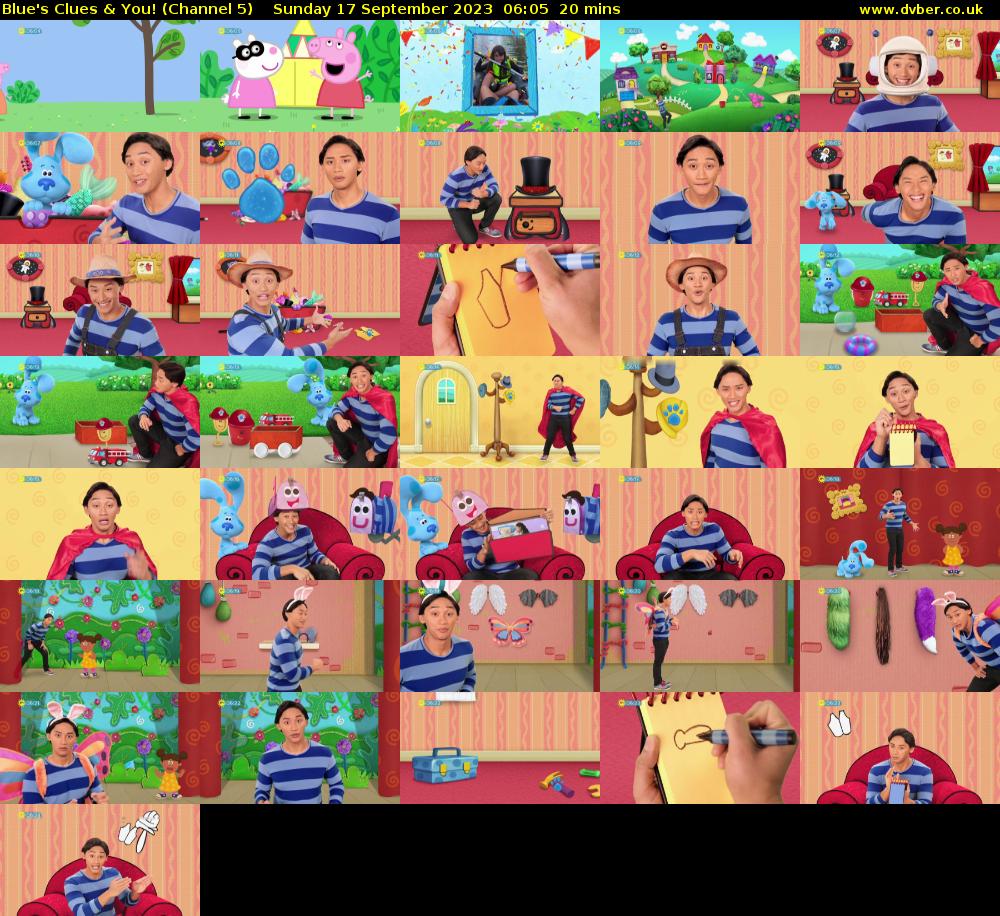 Blue's Clues & You! (Channel 5) Sunday 17 September 2023 06:05 - 06:25