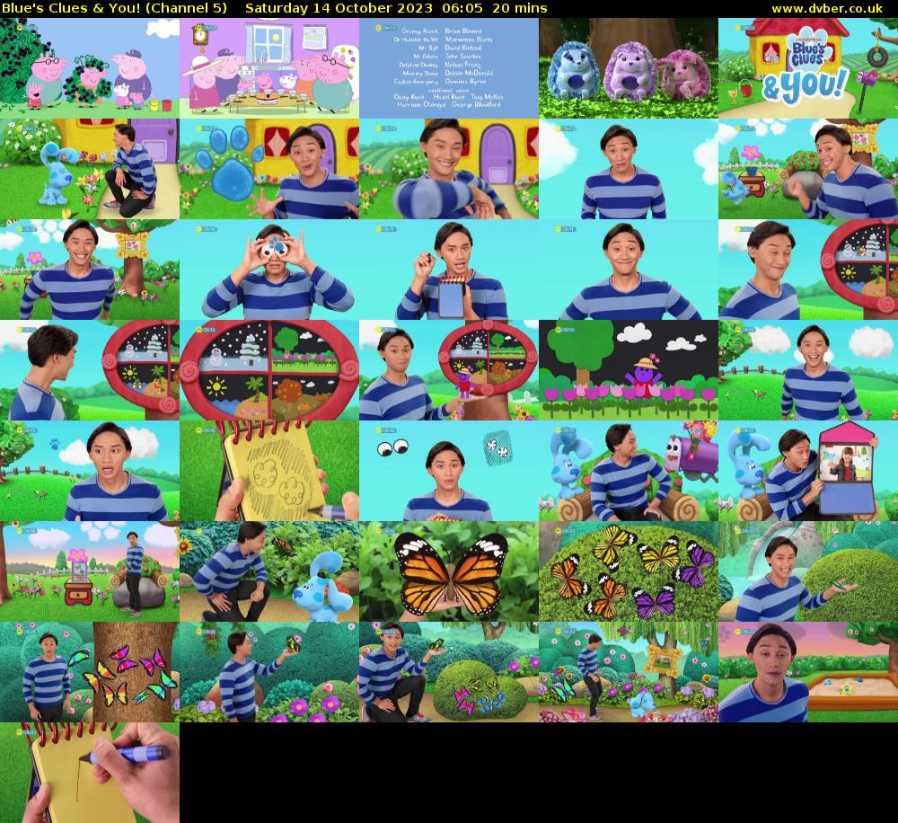Blue's Clues & You! (Channel 5) Saturday 14 October 2023 06:05 - 06:25
