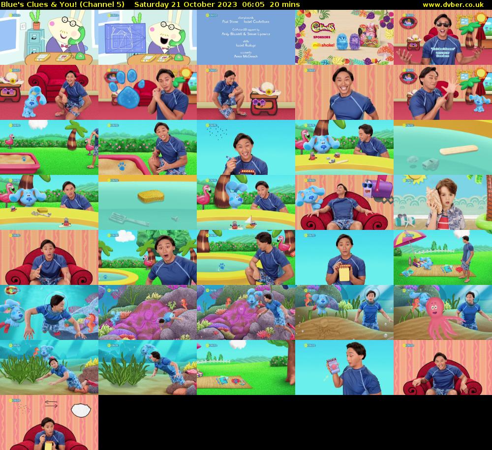 Blue's Clues & You! (Channel 5) Saturday 21 October 2023 06:05 - 06:25
