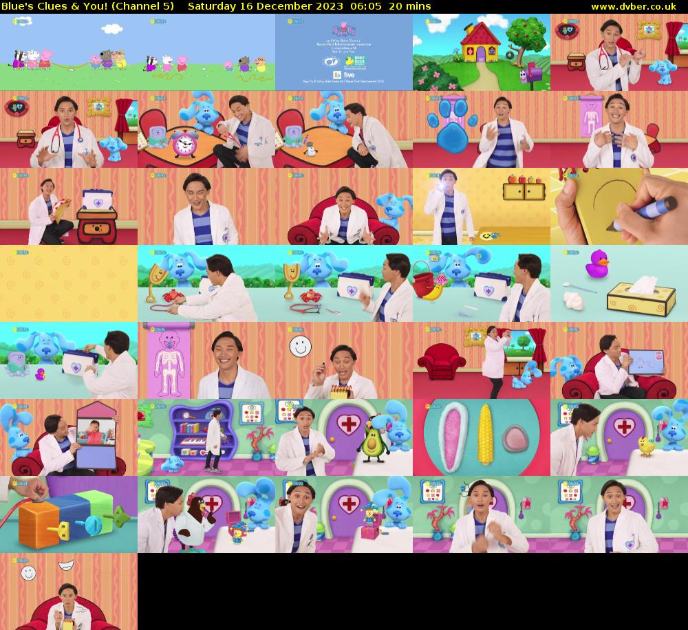 Blue's Clues & You! (Channel 5) Saturday 16 December 2023 06:05 - 06:25