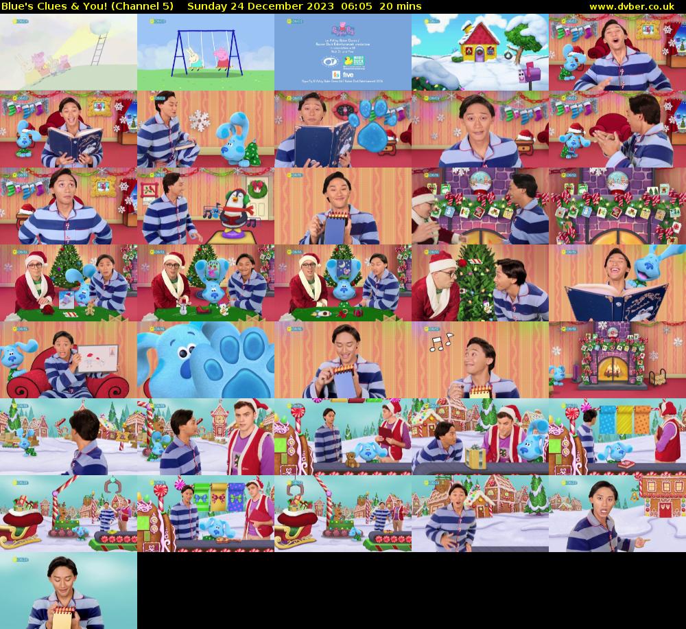 Blue's Clues & You! (Channel 5) Sunday 24 December 2023 06:05 - 06:25