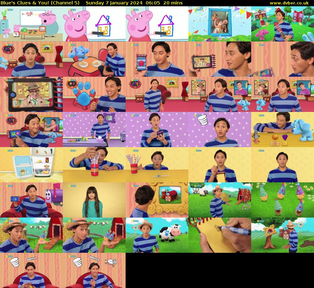 Blue's Clues & You! (Channel 5) Sunday 7 January 2024 06:05 - 06:25