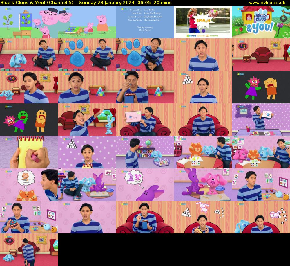 Blue's Clues & You! (Channel 5) Sunday 28 January 2024 06:05 - 06:25