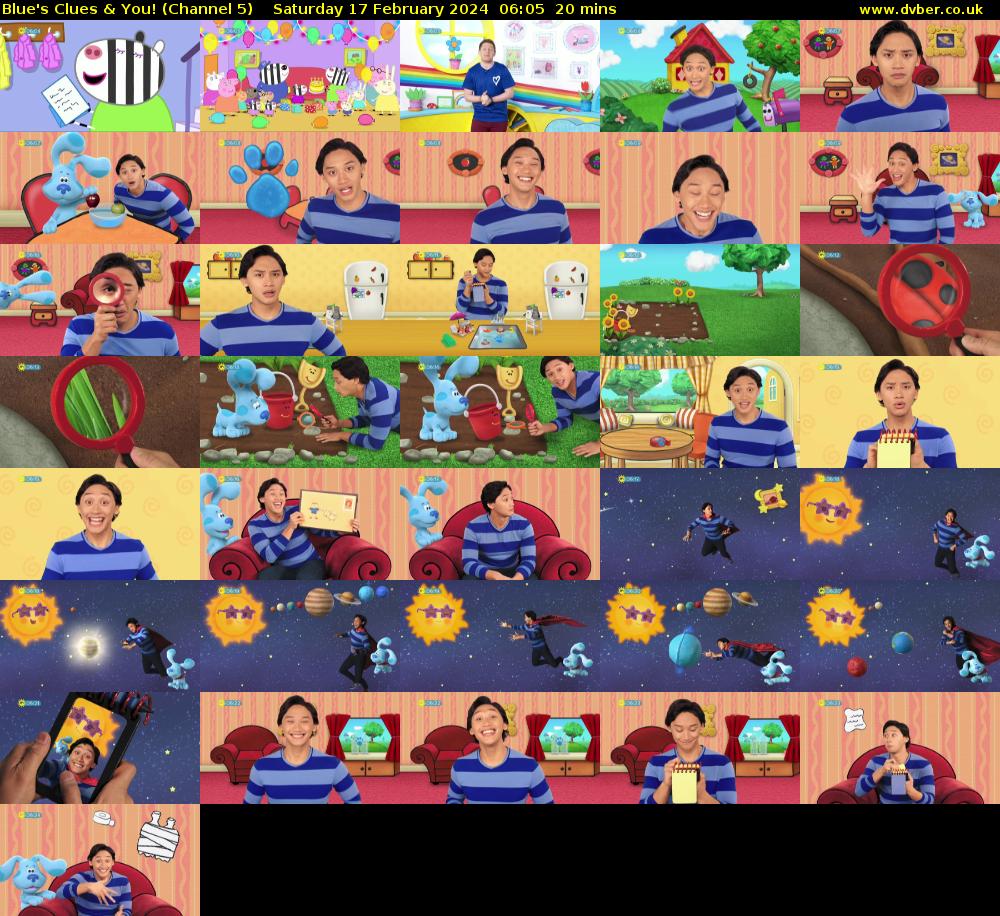 Blue's Clues & You! (Channel 5) Saturday 17 February 2024 06:05 - 06:25