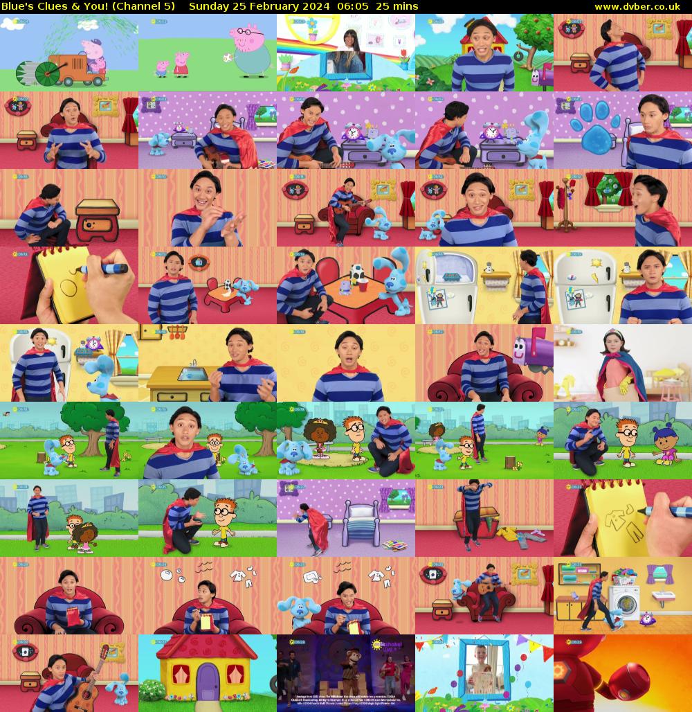 Blue's Clues & You! (Channel 5) Sunday 25 February 2024 06:05 - 06:30