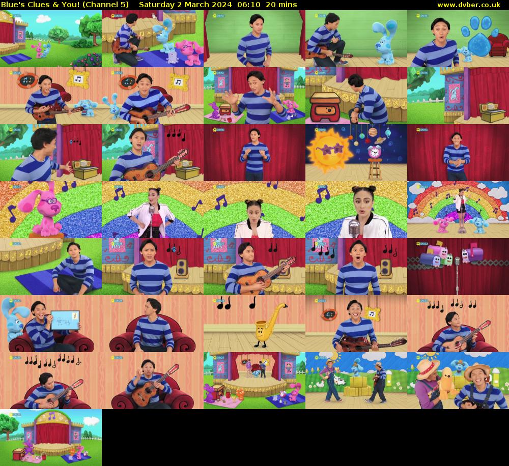 Blue's Clues & You! (Channel 5) Saturday 2 March 2024 06:10 - 06:30