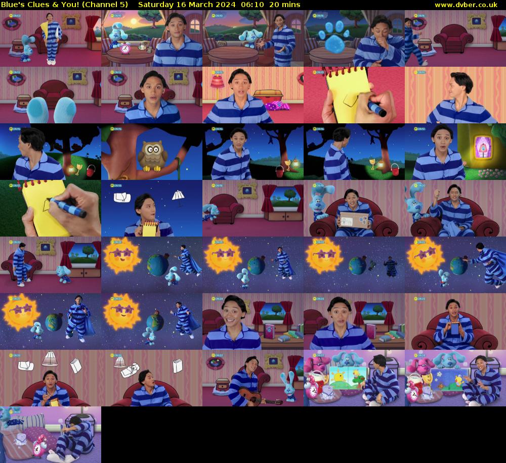 Blue's Clues & You! (Channel 5) Saturday 16 March 2024 06:10 - 06:30