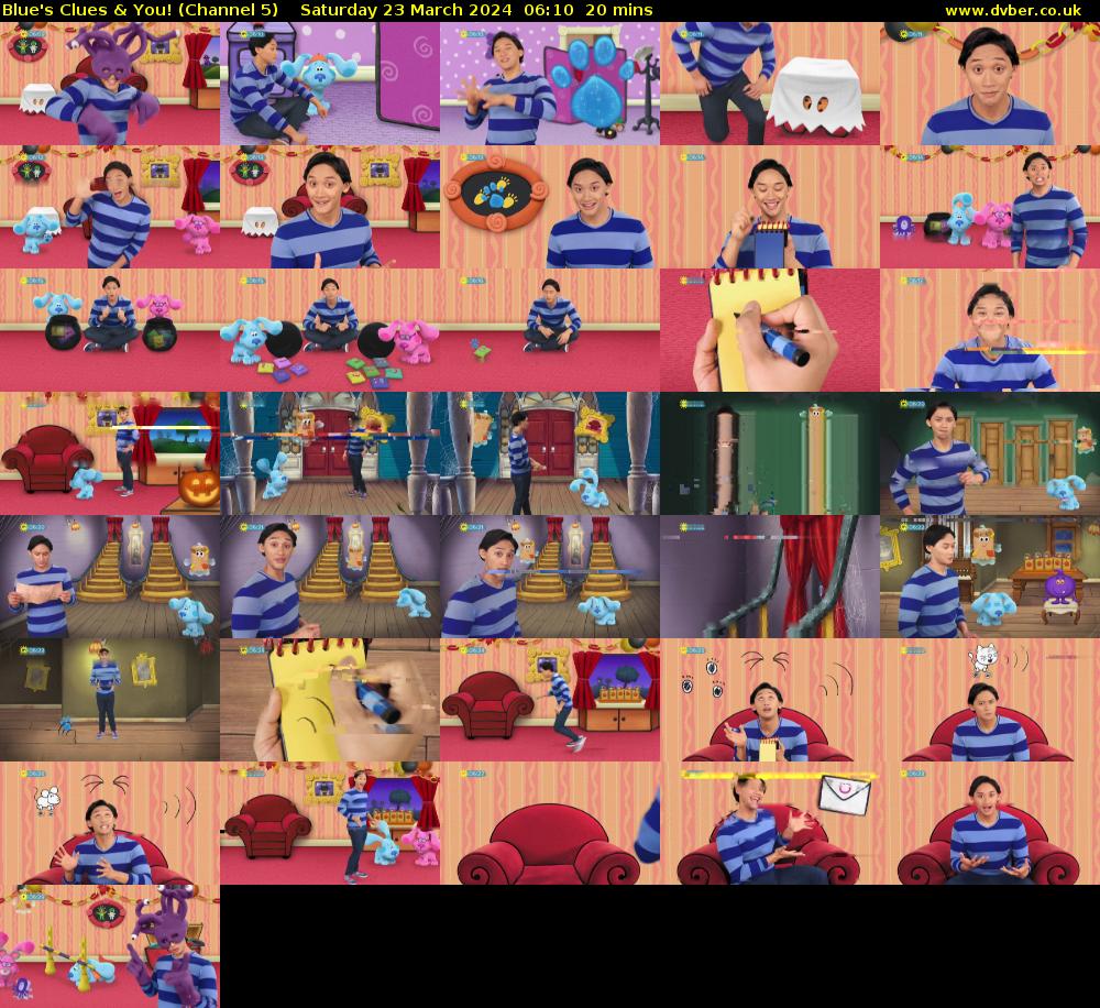 Blue's Clues & You! (Channel 5) Saturday 23 March 2024 06:10 - 06:30