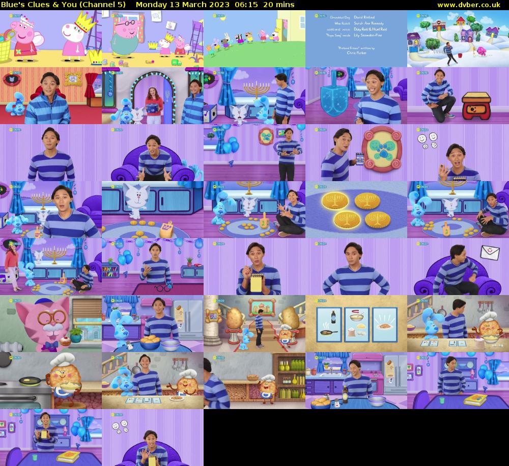 Blue's Clues & You (Channel 5) Monday 13 March 2023 06:15 - 06:35
