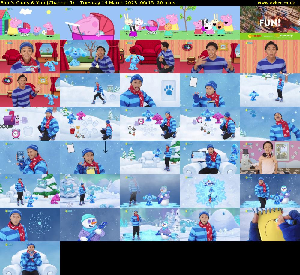 Blue's Clues & You (Channel 5) Tuesday 14 March 2023 06:15 - 06:35