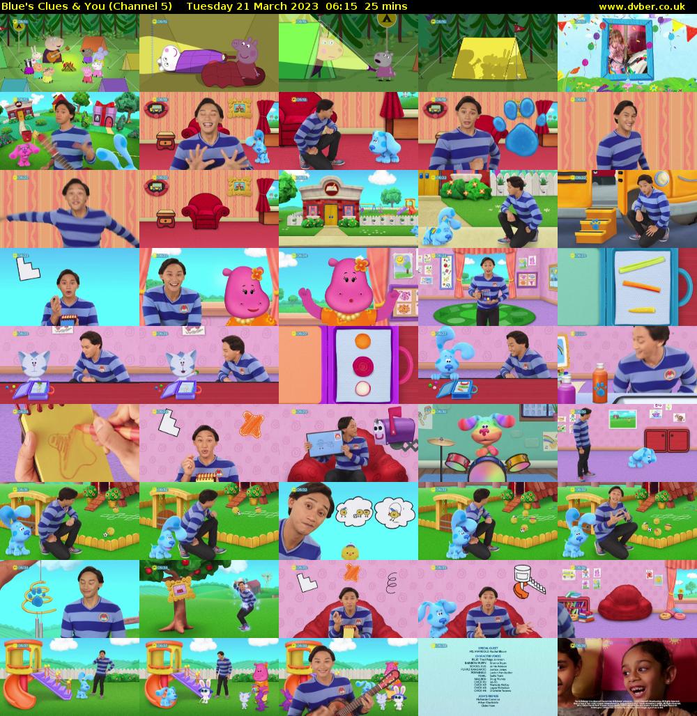 Blue's Clues & You (Channel 5) Tuesday 21 March 2023 06:15 - 06:40