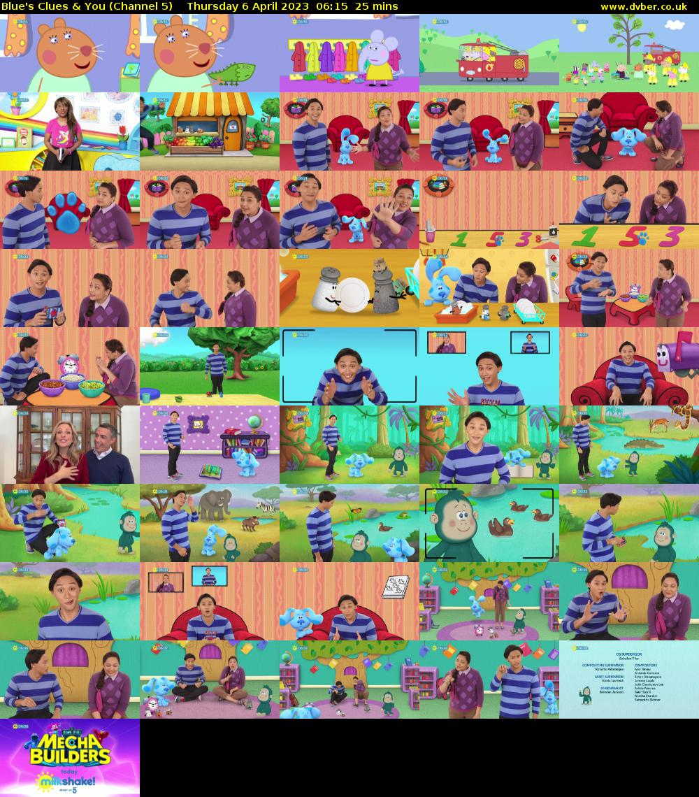 Blue's Clues & You (Channel 5) Thursday 6 April 2023 06:15 - 06:40
