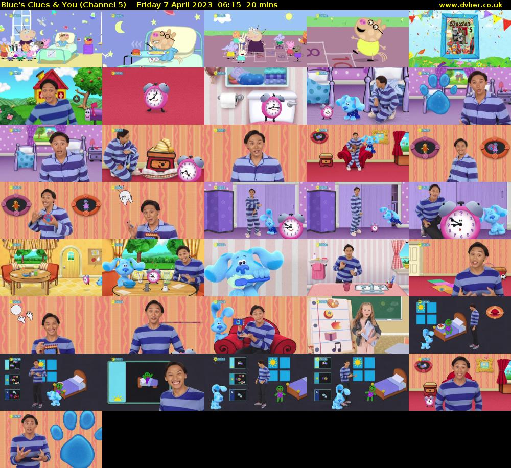 Blue's Clues & You (Channel 5) Friday 7 April 2023 06:15 - 06:35