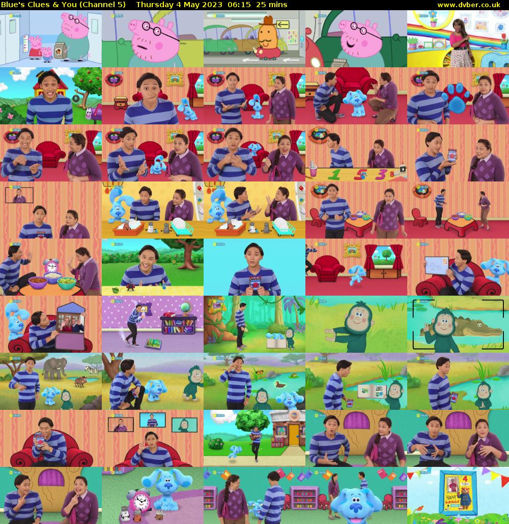 Blue's Clues & You (Channel 5) Thursday 4 May 2023 06:15 - 06:40