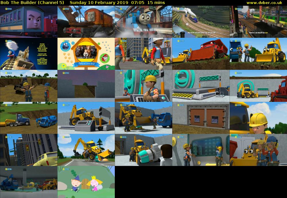 Bob The Builder (Channel 5) Sunday 10 February 2019 07:05 - 07:20