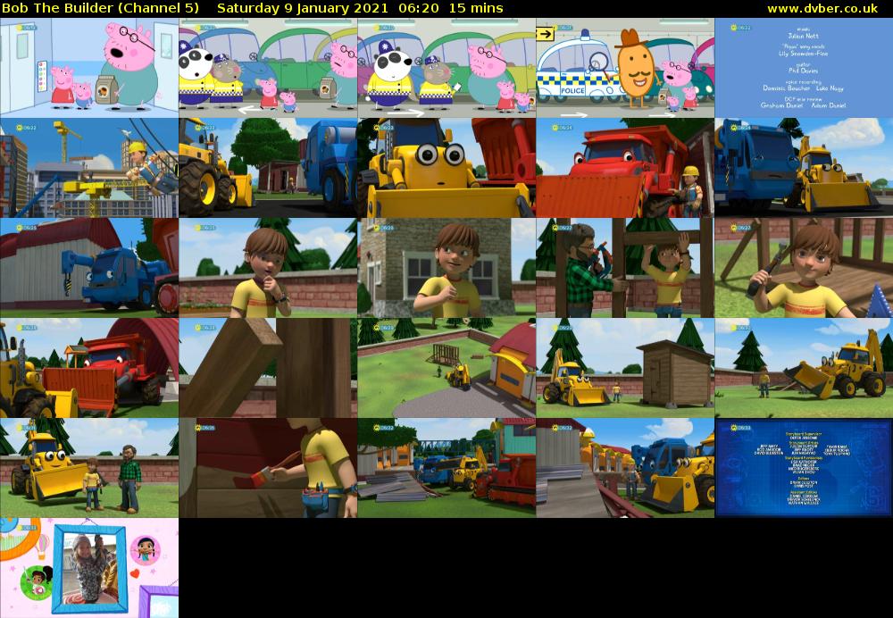 Bob The Builder (Channel 5) Saturday 9 January 2021 06:20 - 06:35