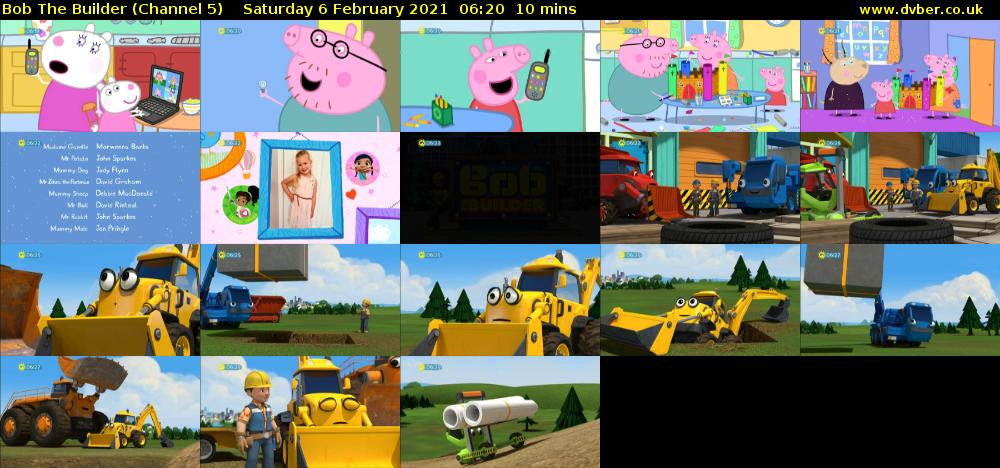 Bob The Builder (Channel 5) Saturday 6 February 2021 06:20 - 06:30