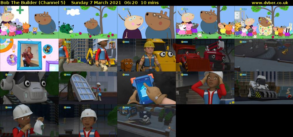 Bob The Builder (Channel 5) Sunday 7 March 2021 06:20 - 06:30