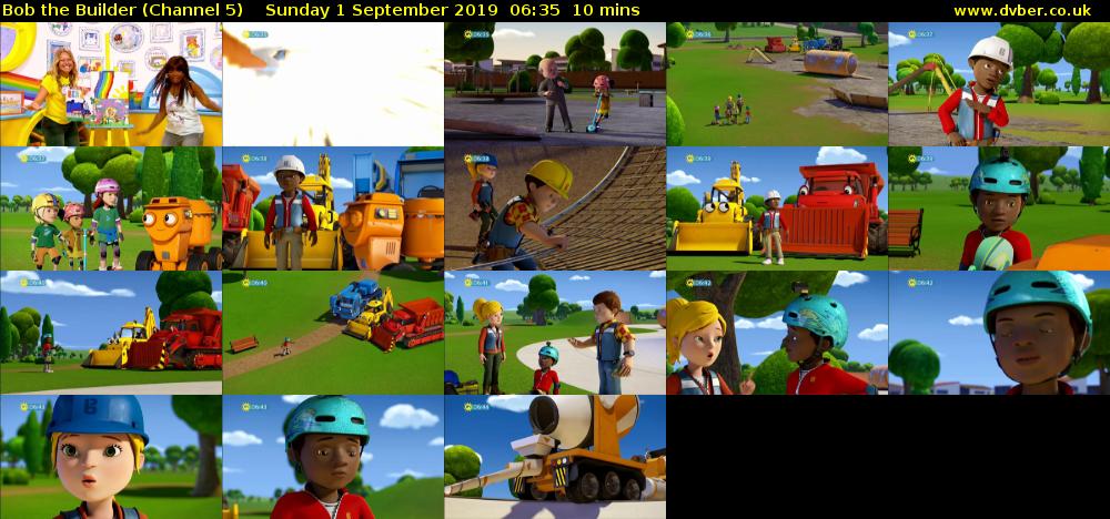 Bob the Builder (Channel 5) Sunday 1 September 2019 06:35 - 06:45