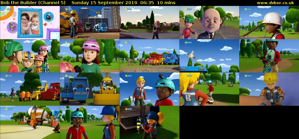 Bob the Builder (Channel 5) Sunday 15 September 2019 06:35 - 06:45