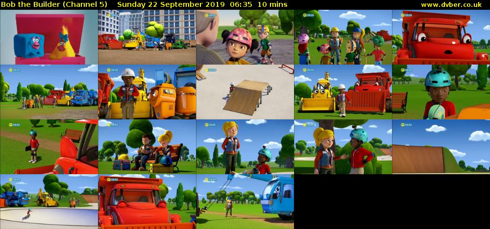 Bob the Builder (Channel 5) Sunday 22 September 2019 06:35 - 06:45