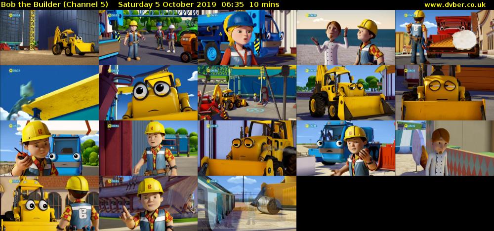 Bob the Builder (Channel 5) Saturday 5 October 2019 06:35 - 06:45