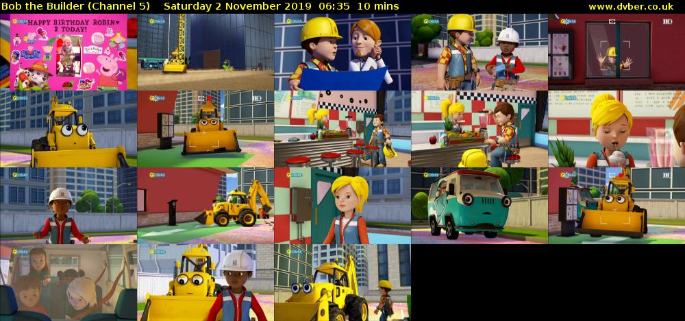 Bob the Builder (Channel 5) Saturday 2 November 2019 06:35 - 06:45