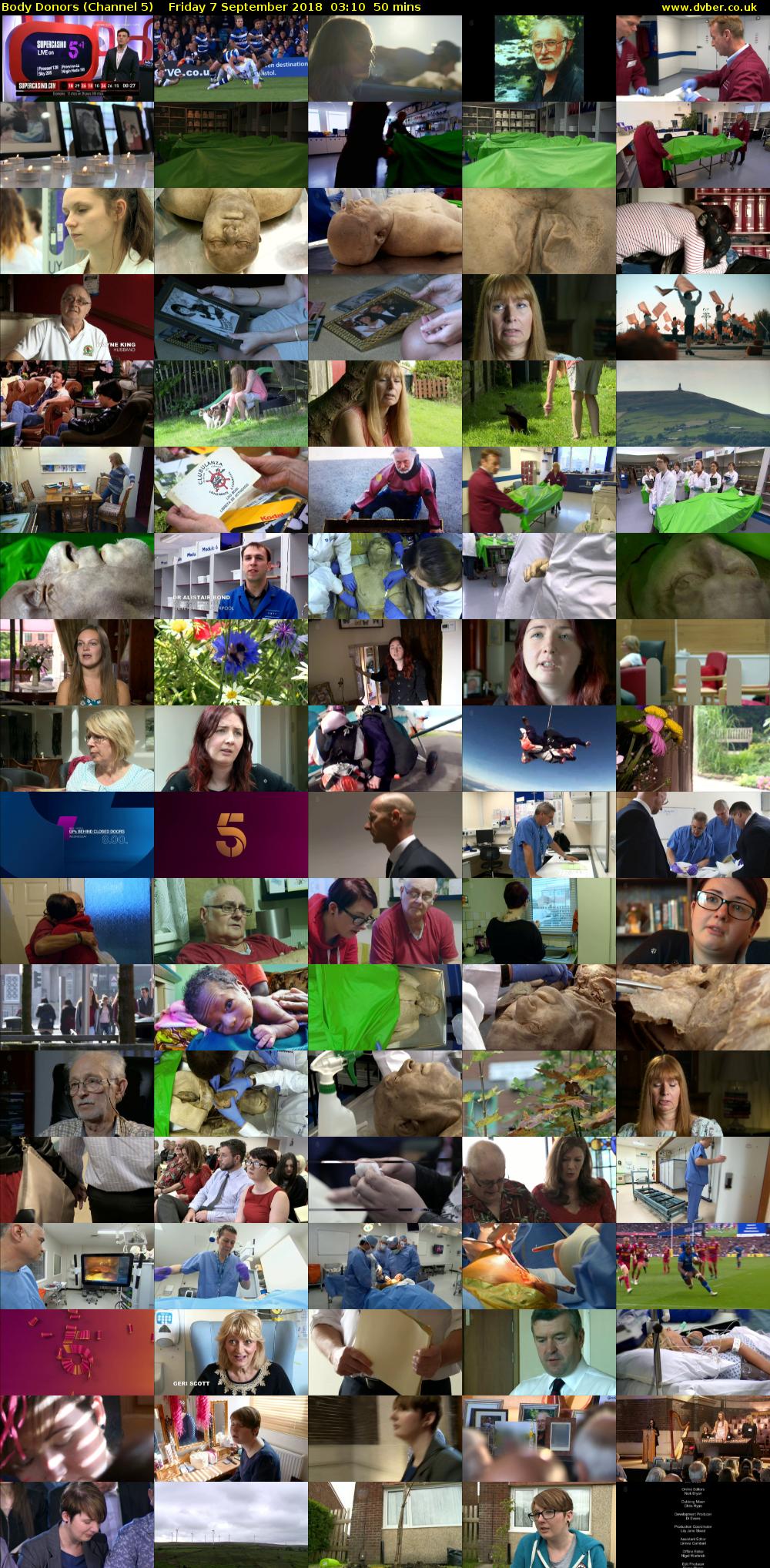 Body Donors (Channel 5) Friday 7 September 2018 03:10 - 04:00