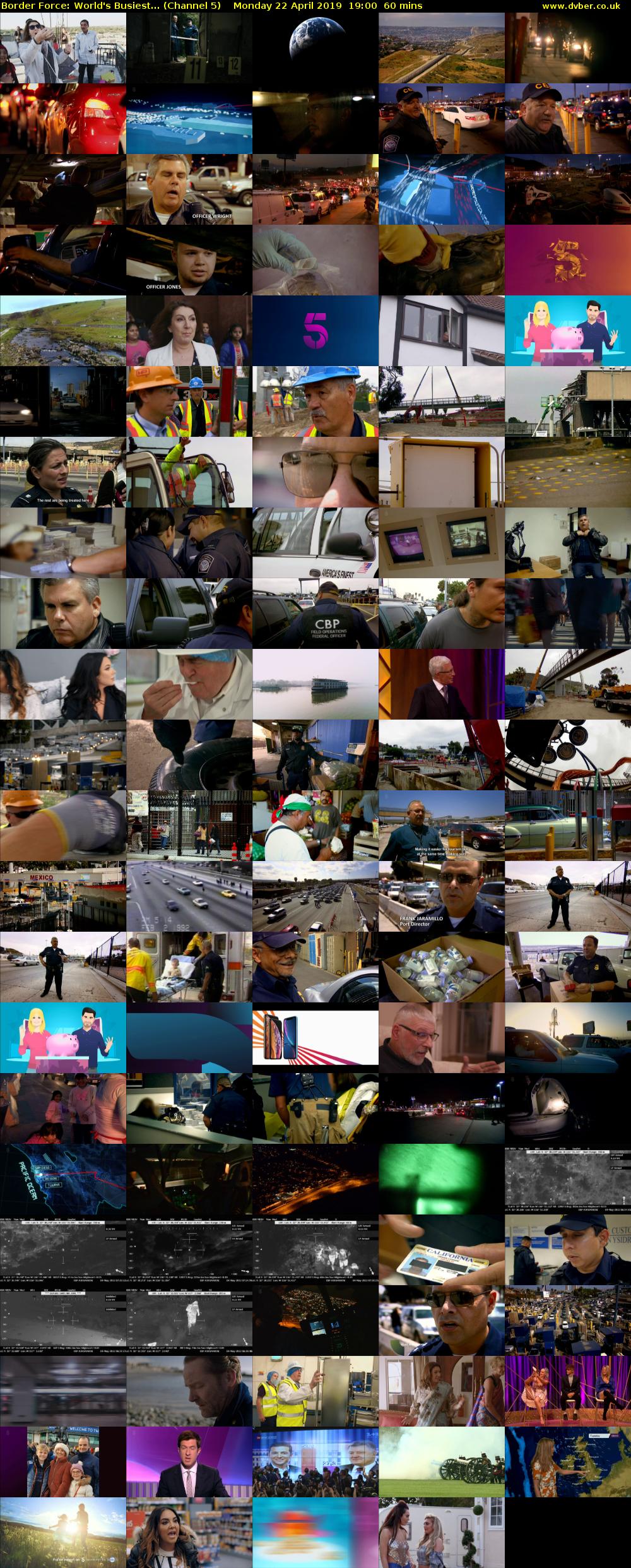 Border Force: World's Busiest... (Channel 5) Monday 22 April 2019 19:00 - 20:00